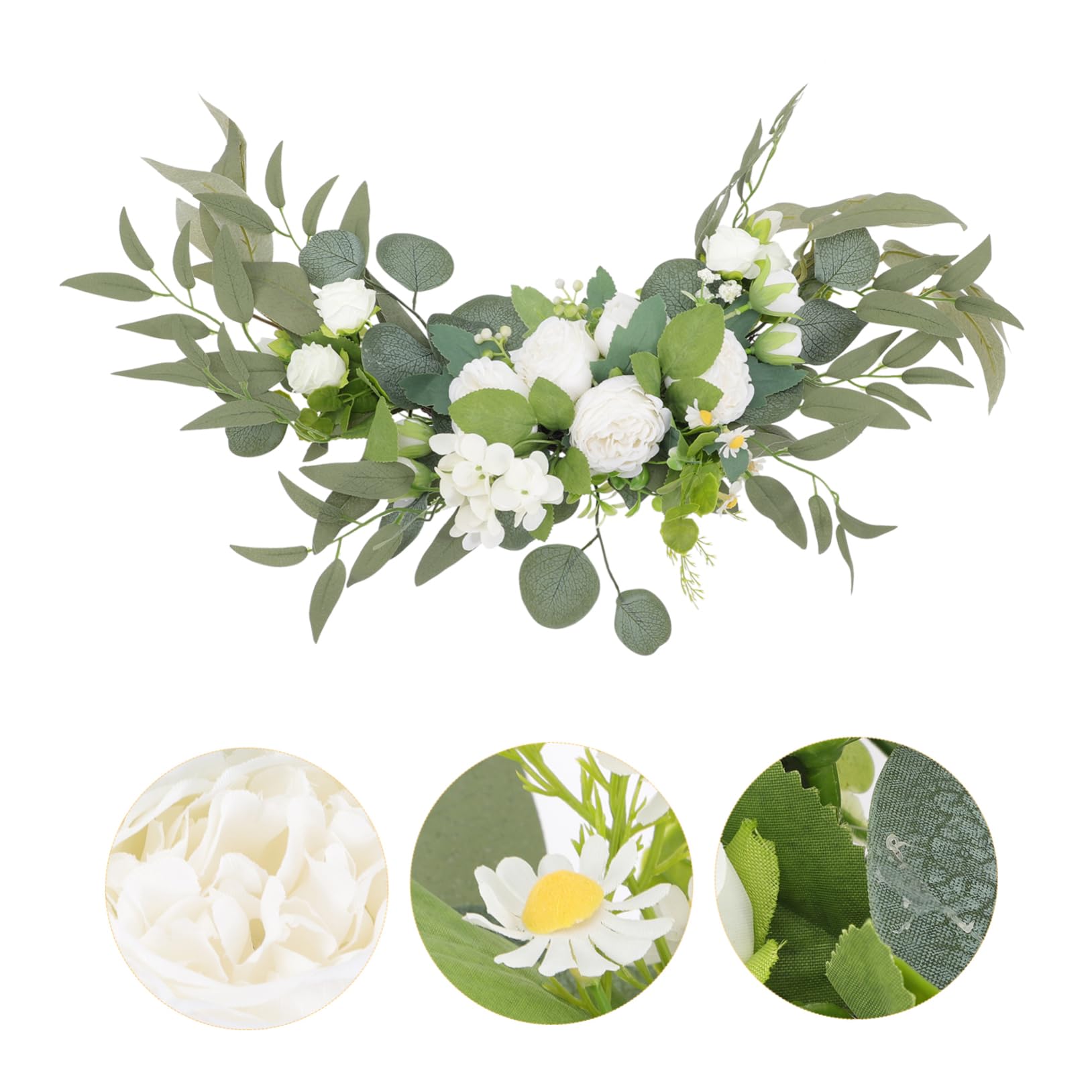 Mikikit 2piezas Decoración Flores Artificiales para De Boda Letrero De Bienvenida Flores Falsas para De De Boda Decoraciones De Eventos