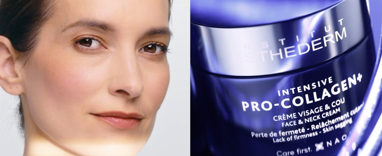 Institut Esthederm - Pro-Collagen+ Cream - Face & Neck - Targets Lack of Firmness & Skin Sagging - Redefines Facial Contours