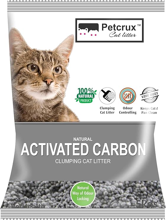 Buy PetCrux Scoopable Natural Activated Carbon Clumping Cat Litter