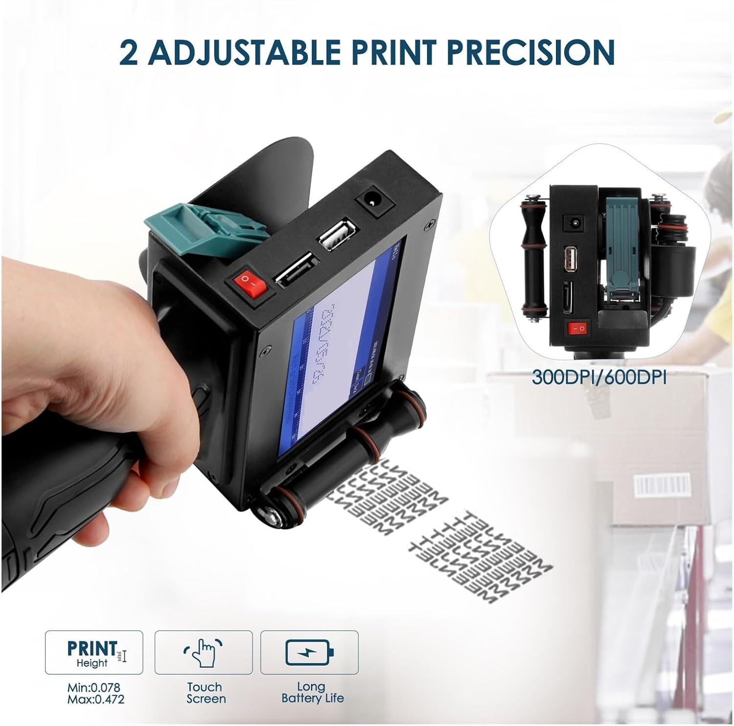 12.7 ミリメートルラベルプリンタ高さ Qr バーバッチコード日付番号 