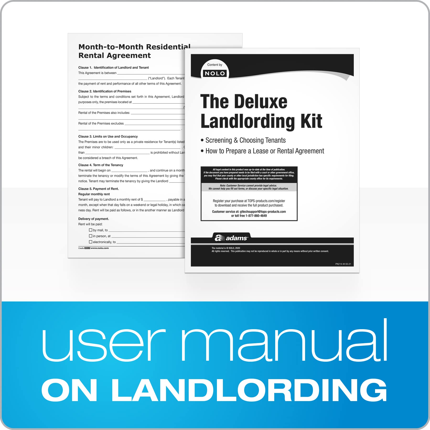 Amazon.com : Adams Landlording Kit, Forms and Instructions- White : Legal  Forms : Office Products