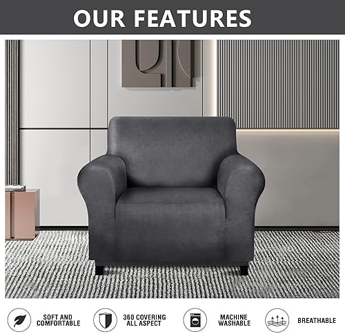 Miniatura 2 de molasofa Fundas para Silla - Funda para Sofá de Cuero, Fundas para Silla Suave y Lavable con Calidad Similar al Cuero. Funda para Sofá de 1 Pieza,