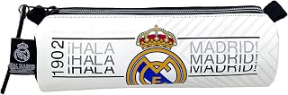 CyP Brands- Real Madrid, Estuche, Portatodo, Estuche Cilindrico, Material Escolar, Color Blanco, Producto Oficial