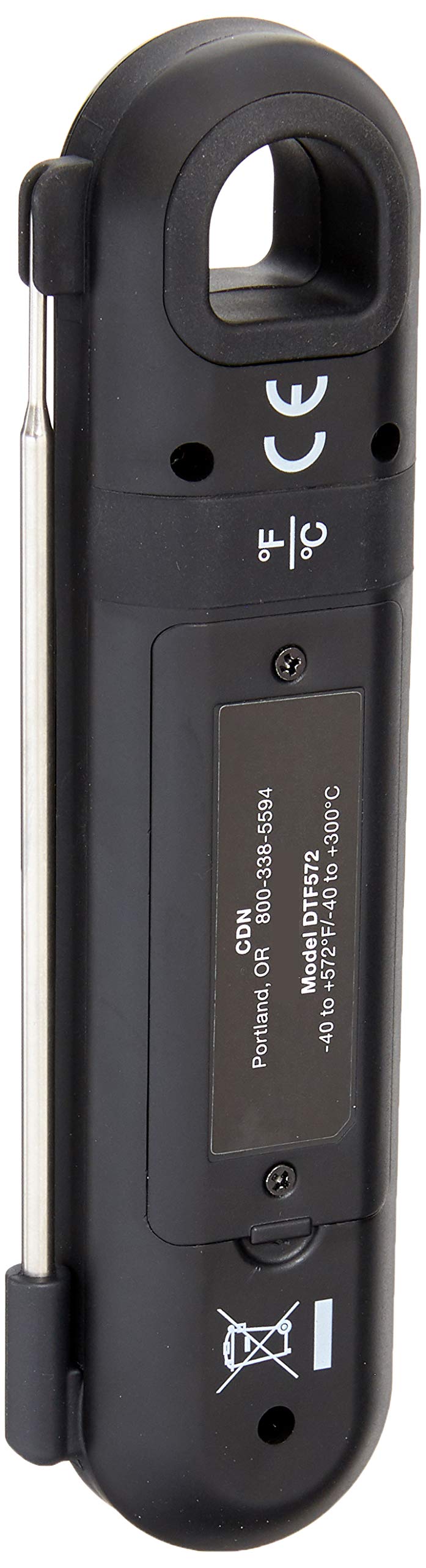 CDN DTF572-BK Termómetro de termopar giratorio, negro, tamaño estándar