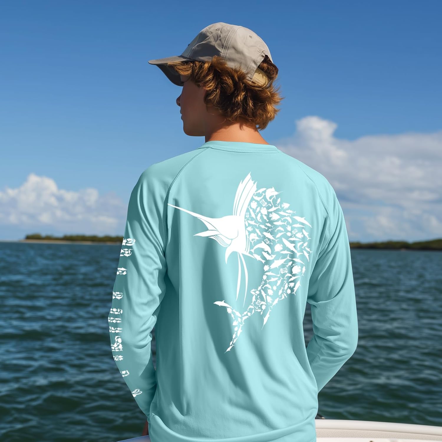 Palmyth Fishing Shirts for Men Sun Protection Long Sleeve T Shirt UPF 50+ Quick Dry Tee - Image 2