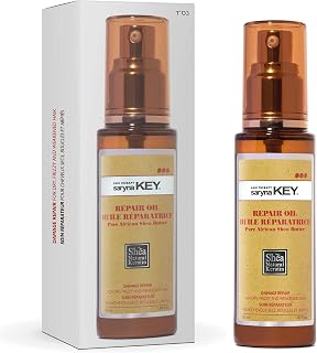 Saryna Key Hair Oil for Damage Repair - Pure African Shea Butter with Keratin & Vitamin E for Hair Treatment - Frizz Control & Split End Repair Hair Serum - Moisturizes, Shines, Softens (50ml/1.87oz)
