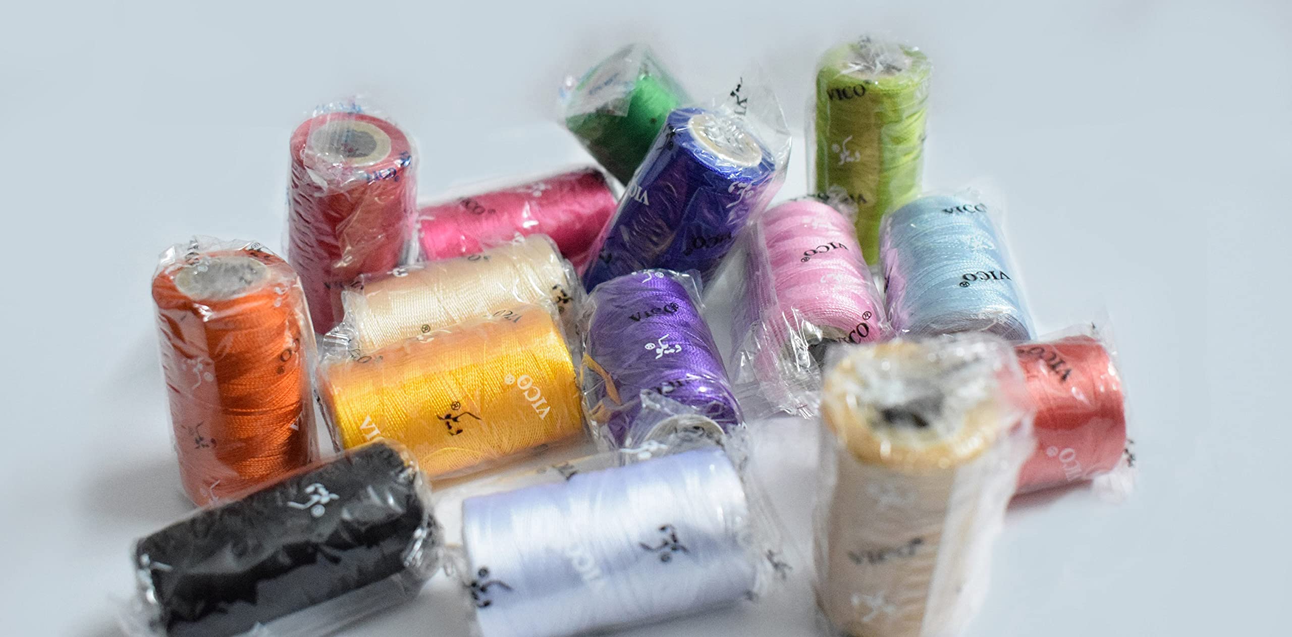 15 vico Silk Thread spools Suitable for Machine Embroidery