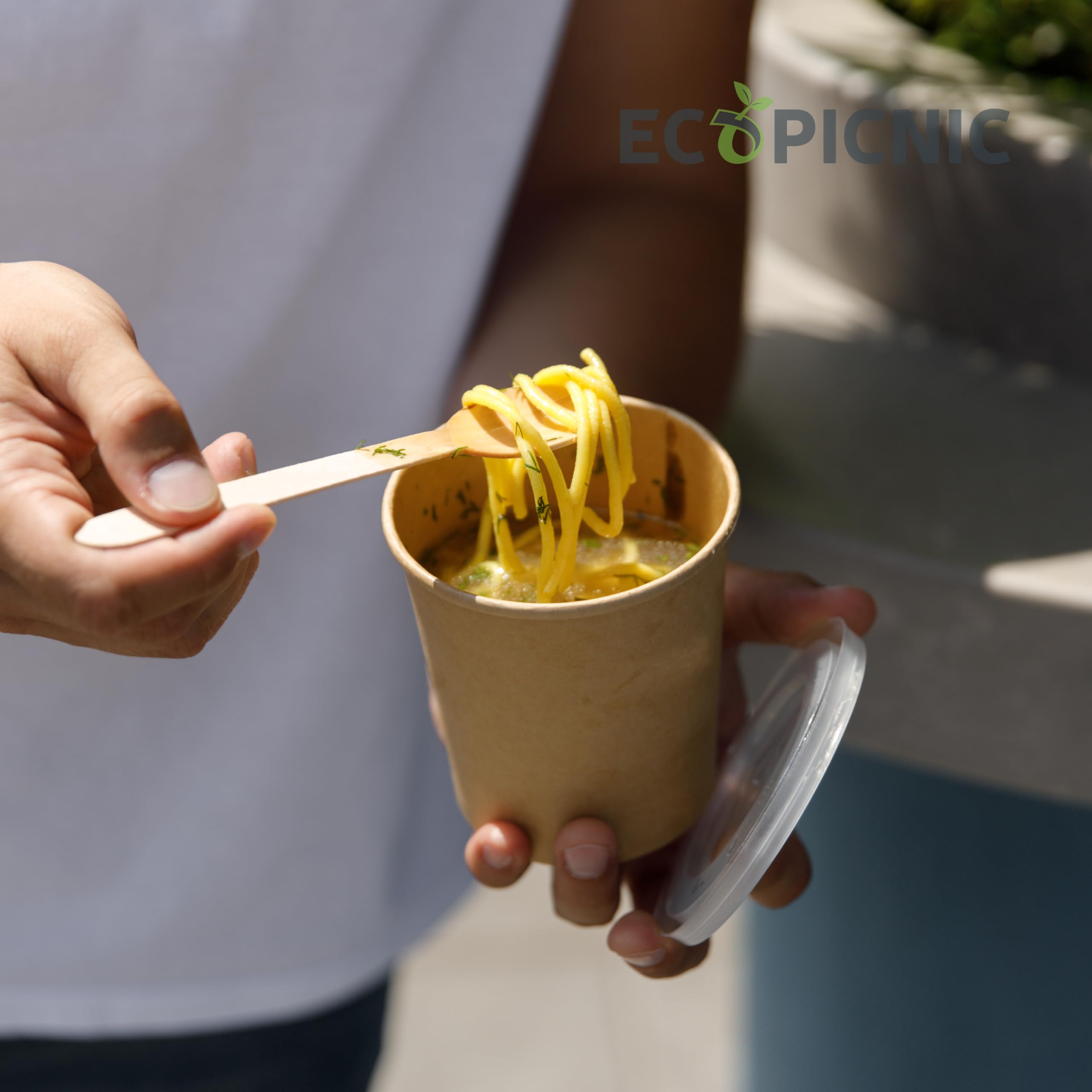 Ciotole Monouso in Carta Kraft 750 ml 50 Pezzi Contenitori Biodegradabili per Alimenti Caldi e Freddi