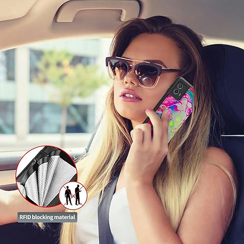 Miniatura 2 de Funda tipo cartera de mármol abstracto para Moto G 5G 2023 con tarjetero y bloqueo RFID, cierre magnético, funda delgada para Moto G 5G 2023