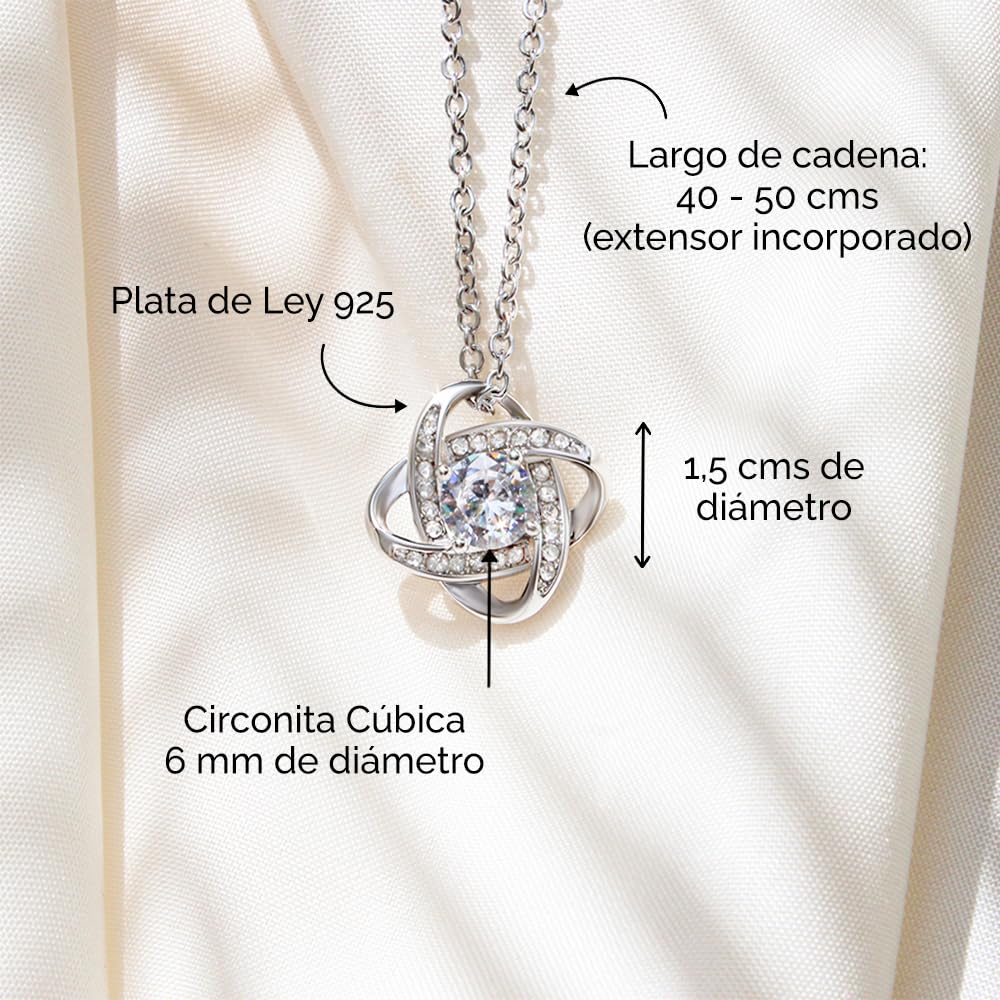 Regalo Cumpleaños Mujer, Collar de Plata, Regalo 40, 50, 60 Años Mujer, Colgante y Tarjeta Dedicatoria, Regalos Originales de Cumpleaños, Hermana, Mama, Amiga