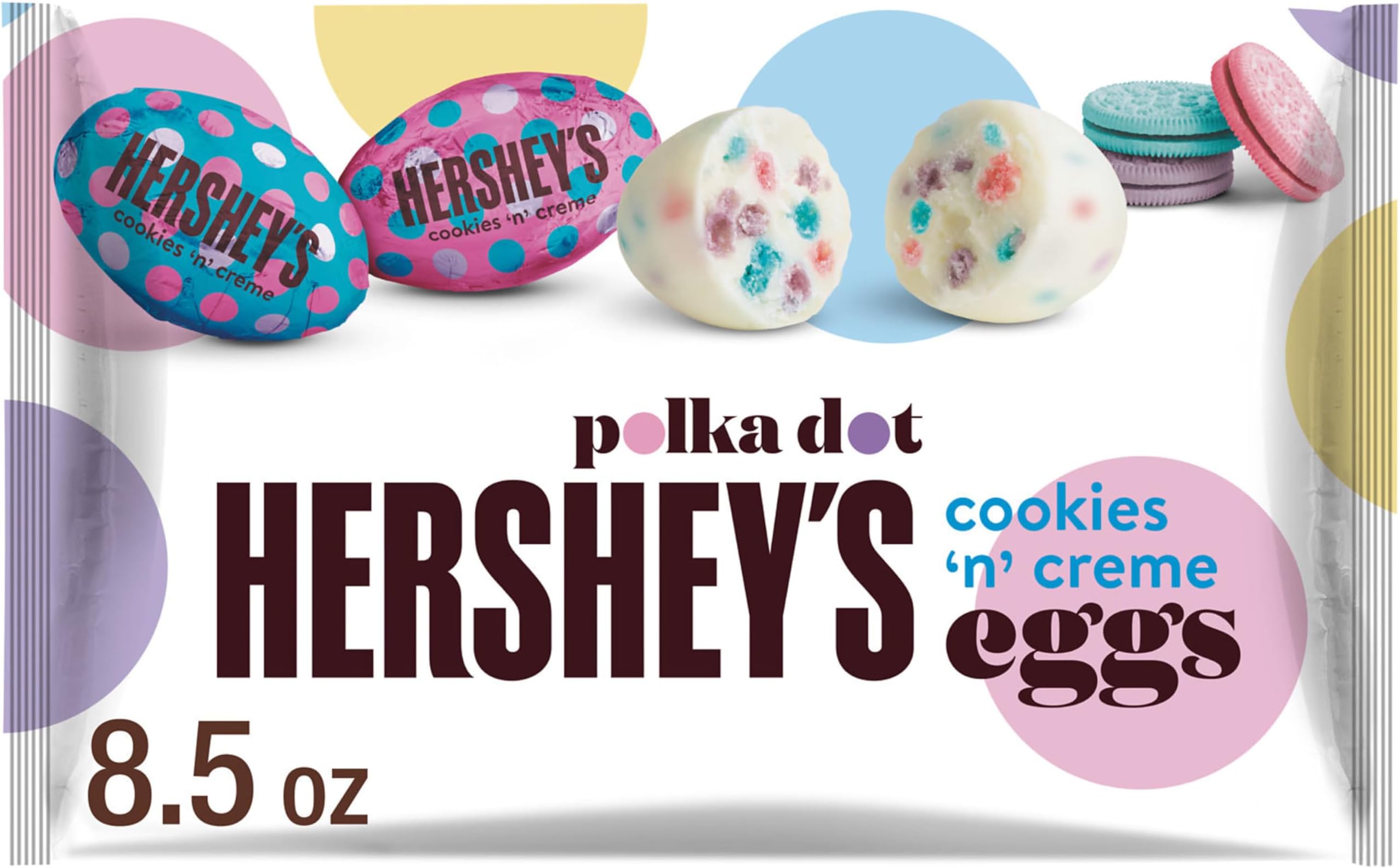 Cookies 'n' Creme Eggs, Easter Candy, 8.5 oz Bag