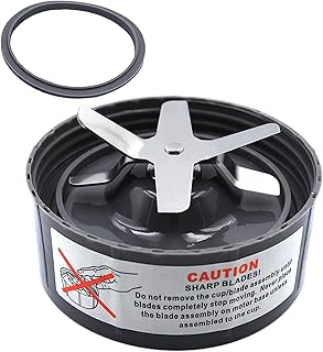 Blender Replacement Parts Cross Blade Fits Original NutriBullet 600w / 900w Pro Extractor Blade Series Nutribullet Accessories Blade with Silicone Rubber Gasket Seal Ring