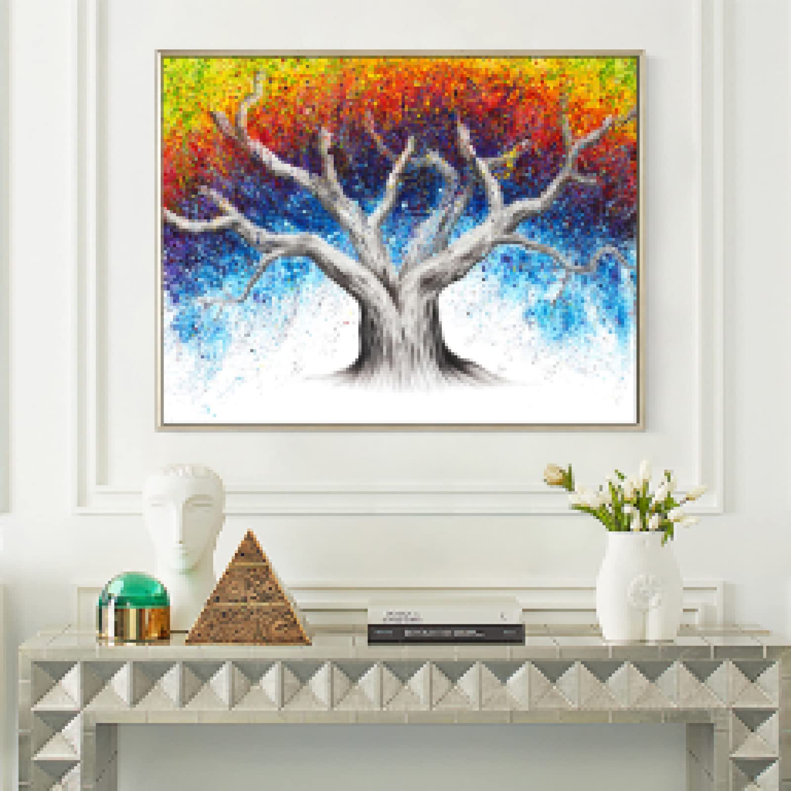 ZHAOSHOP Graffiti-Baum Wandbild – 152,4 X 76,2 Cm, Leinwanddruck Auf Holzrahmen, Fertig Zum Aufhängen