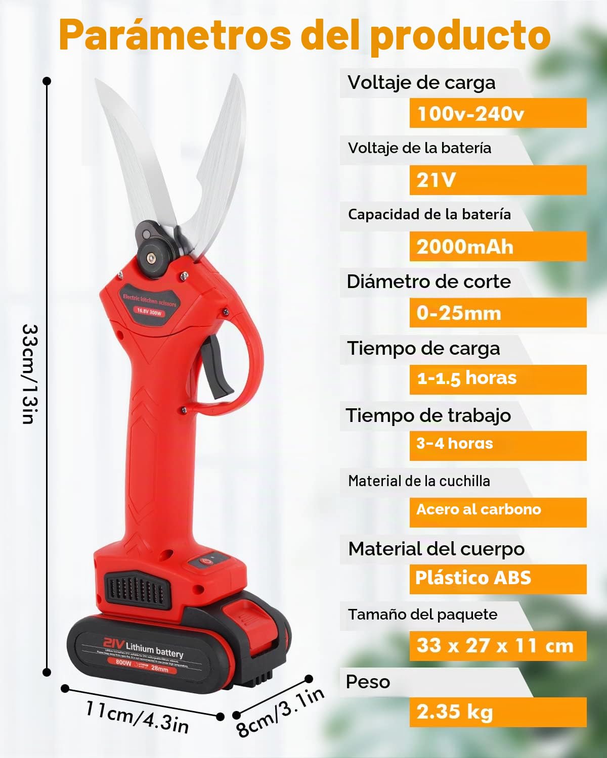 YUCHENGTECH Tijera Eléctricas de Cocina Multifunción 21V | para Carne, Pescado y Marisco Vegetal