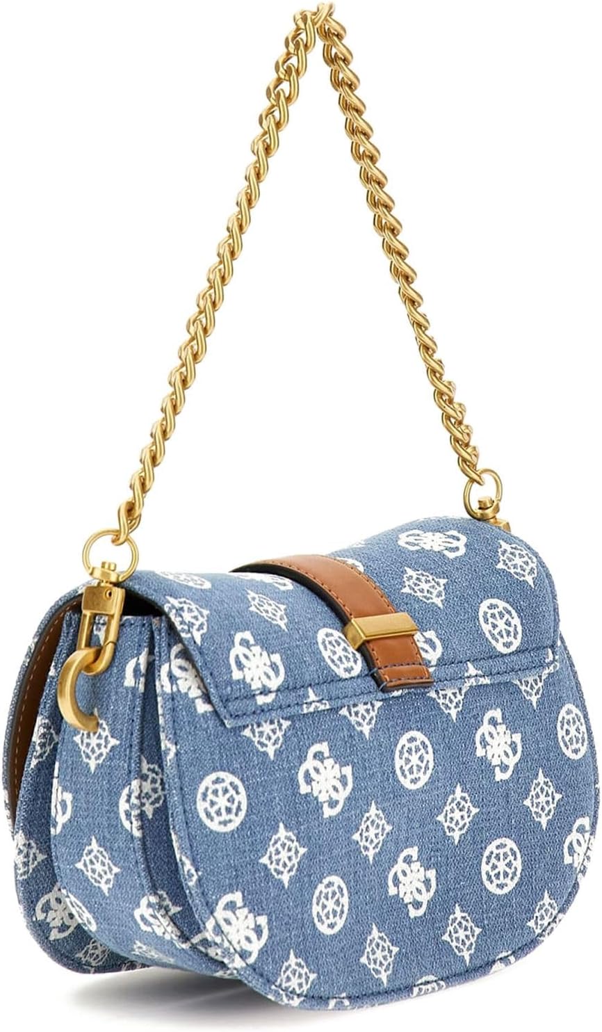 GUESS Kuba Mini Crossbody Flap One Size Denim Logo image 2 of 3 B0CXFW7TYS