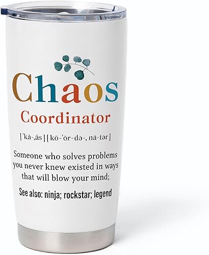 Regalos de coordinadora del caos para mujeres, jefas, profesoras, regalos de compañeras de trabajo para mujeres, regalos de agradecimiento para