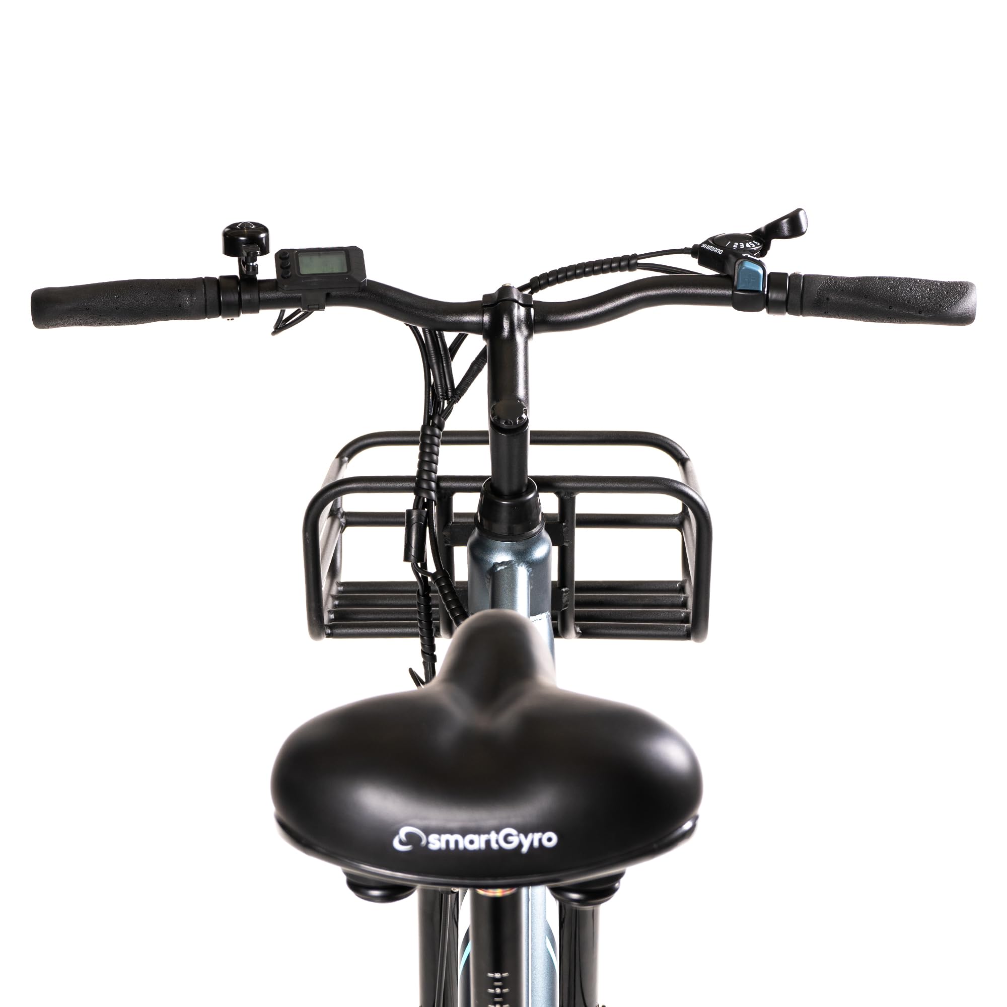 SMARTGYRO eBike Sunset Titanium - Bicicleta Eléctrica Urbana, Frenos de Disco, 6 Velocidades Shimano, Ruedas de 27,5 Inches, Batería Litio 36V 10Ah, Motor Brushless de 250W, Autonomía hasta 60 km