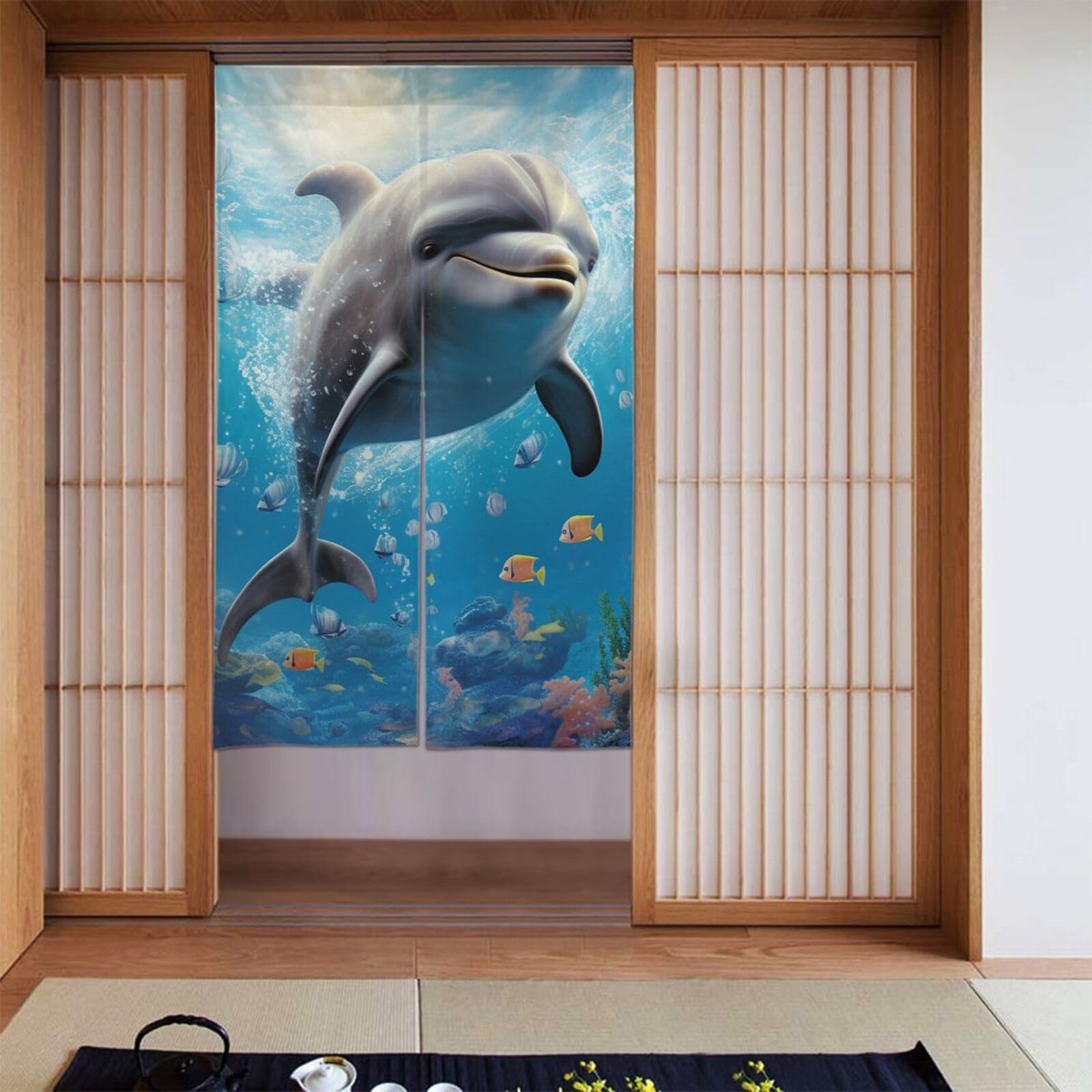 Rideaux de porte occultants dauphin 86x142 cm pour séparation