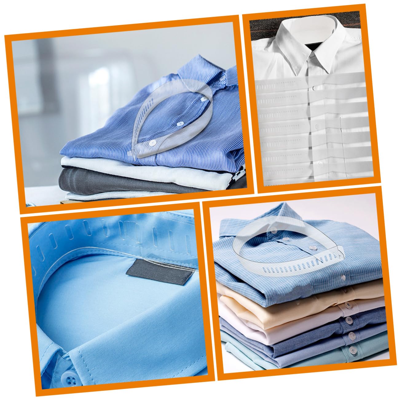 Ipetboom 60Pcs Transparent Collar Stays Collar Strips for Shirt Support Essential Shirt Supplies Durable and Flexible Collar Fixing Strips