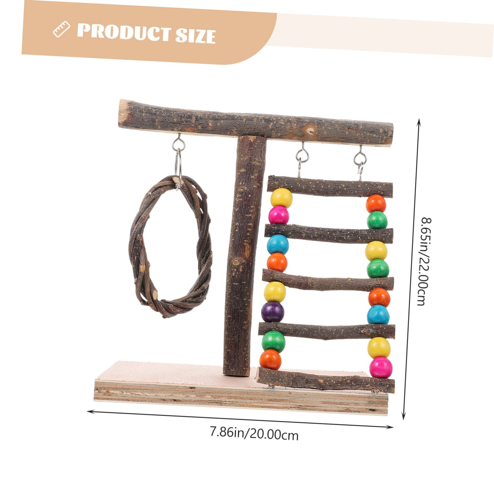 ifundom Delicate Parrot Stand Interactive Bird Perch for Parrots Parakeets Cockatiels Creative Decorative for Playtime Training Bird Cage Accessory