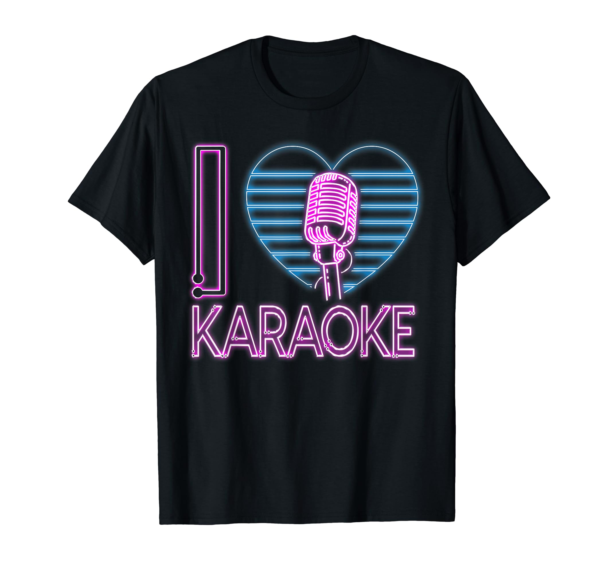 Funny Karaoke Singer HD0Karaoke Singer Heart 80s Retro I Love Karaoke T-Shirt
