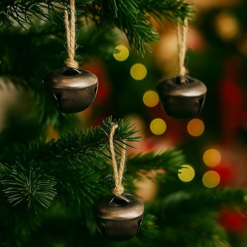 Miniatura 5 de Cascabeles para manualidades, 300 campanas de Navidad a granel para decoración, decoración del hogar (dorado, 0.5 pulgadas)