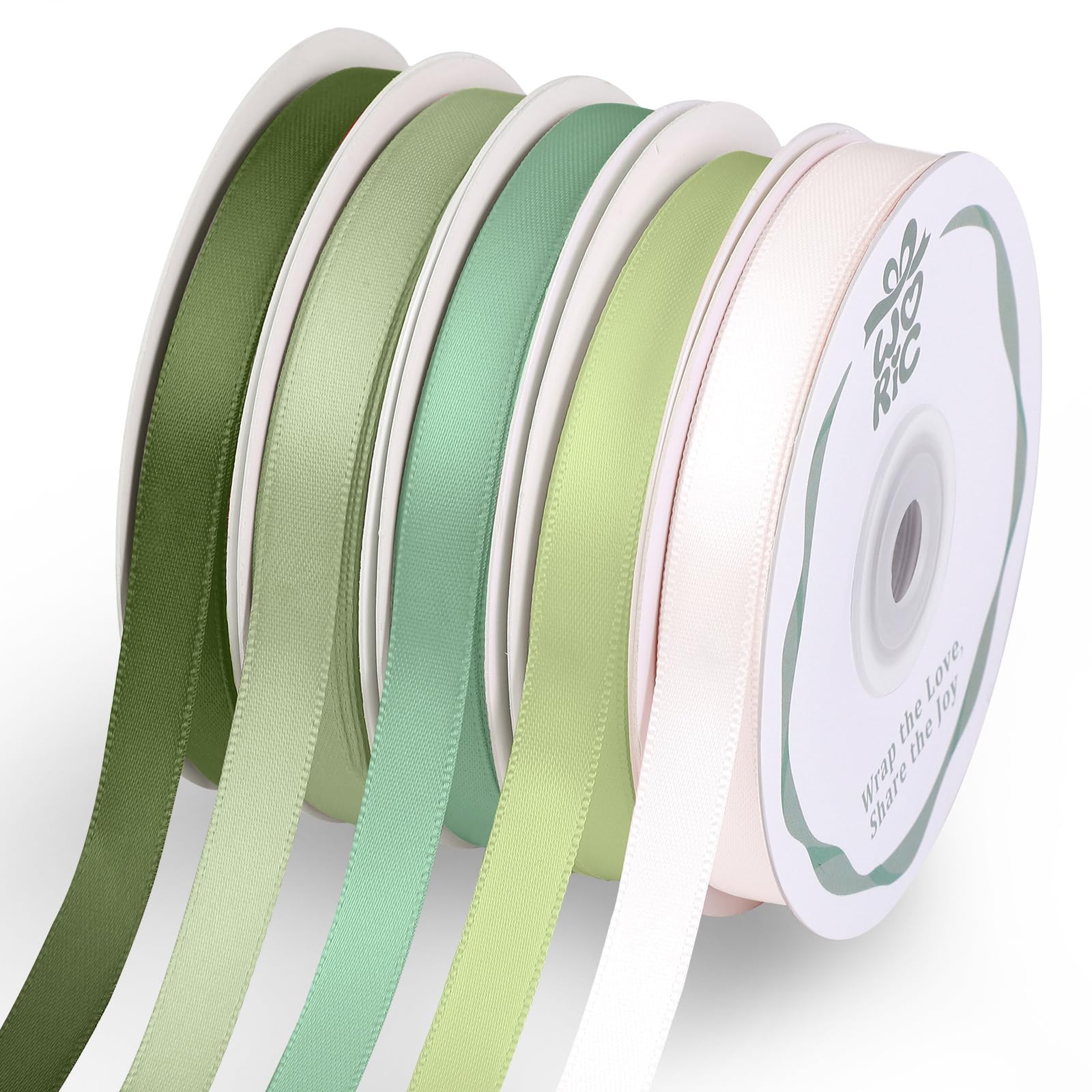 Photo 1 of ***MISSING PARTS***
woric Double Faced Green Satin Ribbon 3/8 Inch x 5 Rolls Total 50 Yards Sage Green Wedding Ribbon Floral Bouquet Ribbons for Crafts Cake Bows Graduation Leis Class of 2026