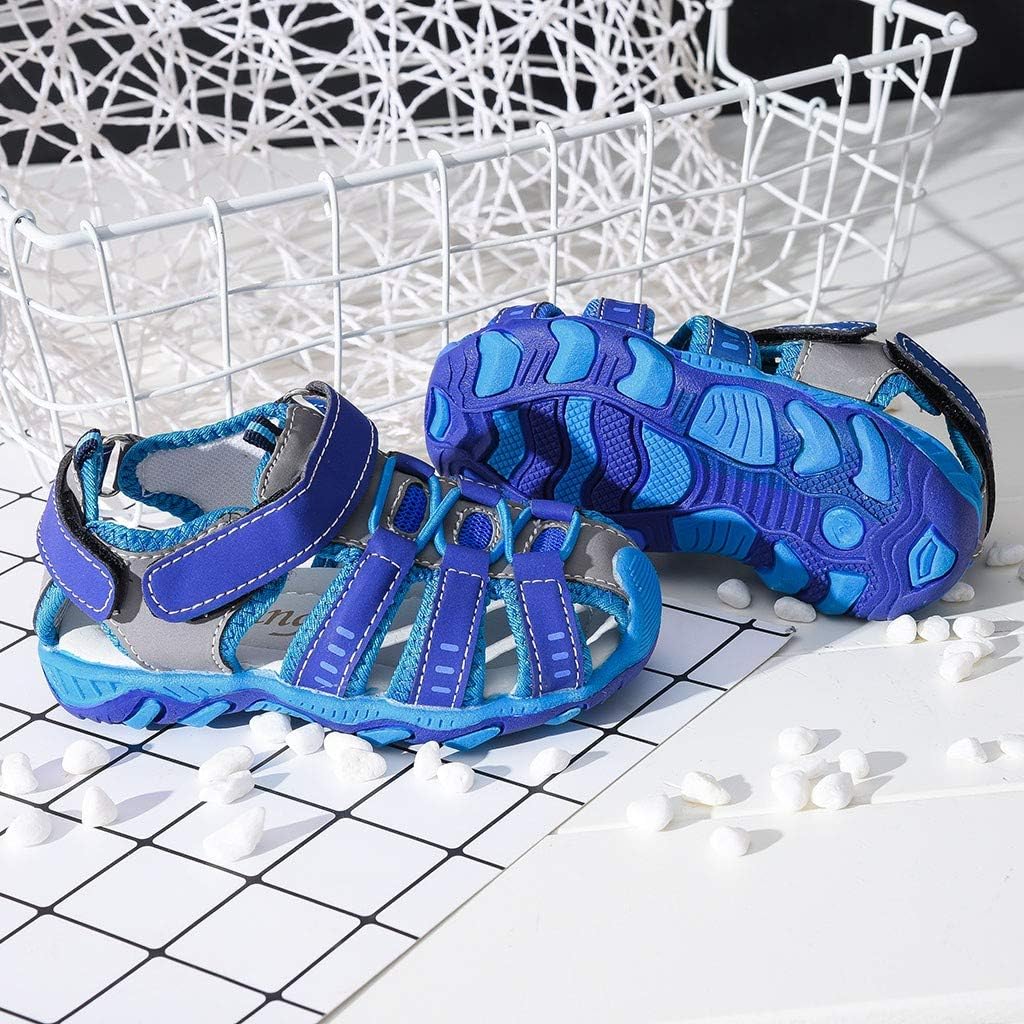 Boys Girls Sports Sandals Soft Sole Closed Toe Hiking Athletic Sandals Summer Kids Outdoor Athletic Water Shoes Non-Slip Beach Sandals 1-9Years (Toddler/Little Kid/Big Kid) : Clothing, Shoes & Jewelry