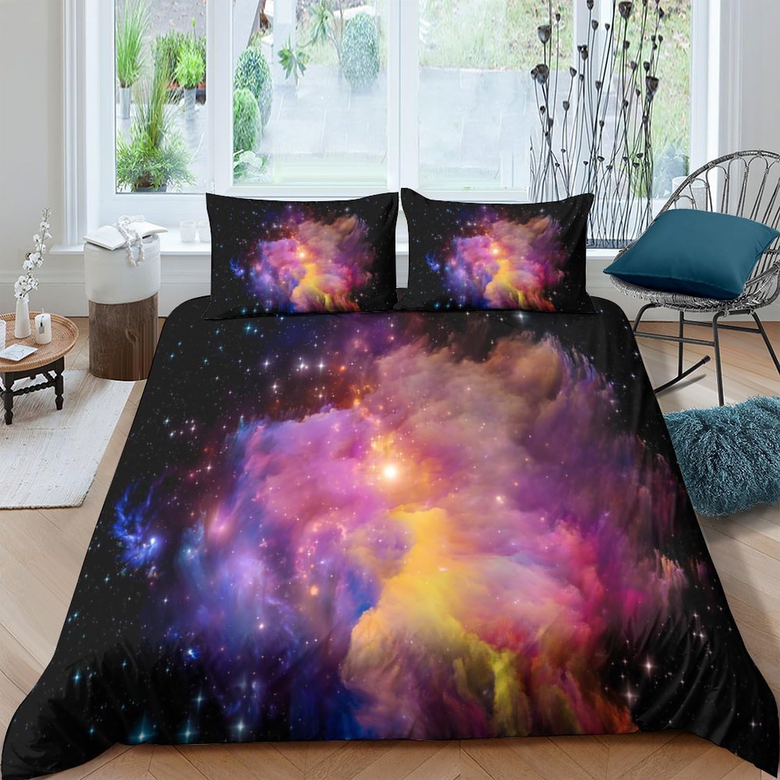 Housse de couette Starry Universe parure de lit 3D cadeau idéal enfant et adulte