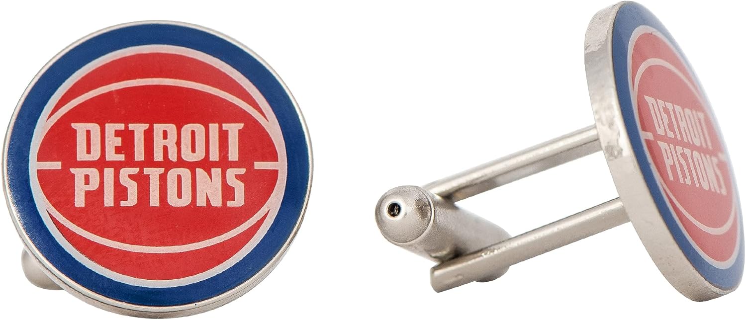 Desert Cactus Detroit Pistons Cufflinks - Official DET NBA Team Logo National Basketball Association Formal Wear Jewelry (Cufflinks)