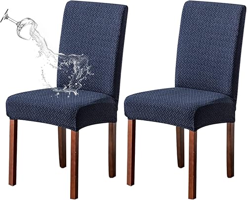 Vista 27 de Genina Juego de 4 fundas impermeables para sillas de comedor, fundas para sillas de cocina, fundas para sillas de comedor Parson, color caqui