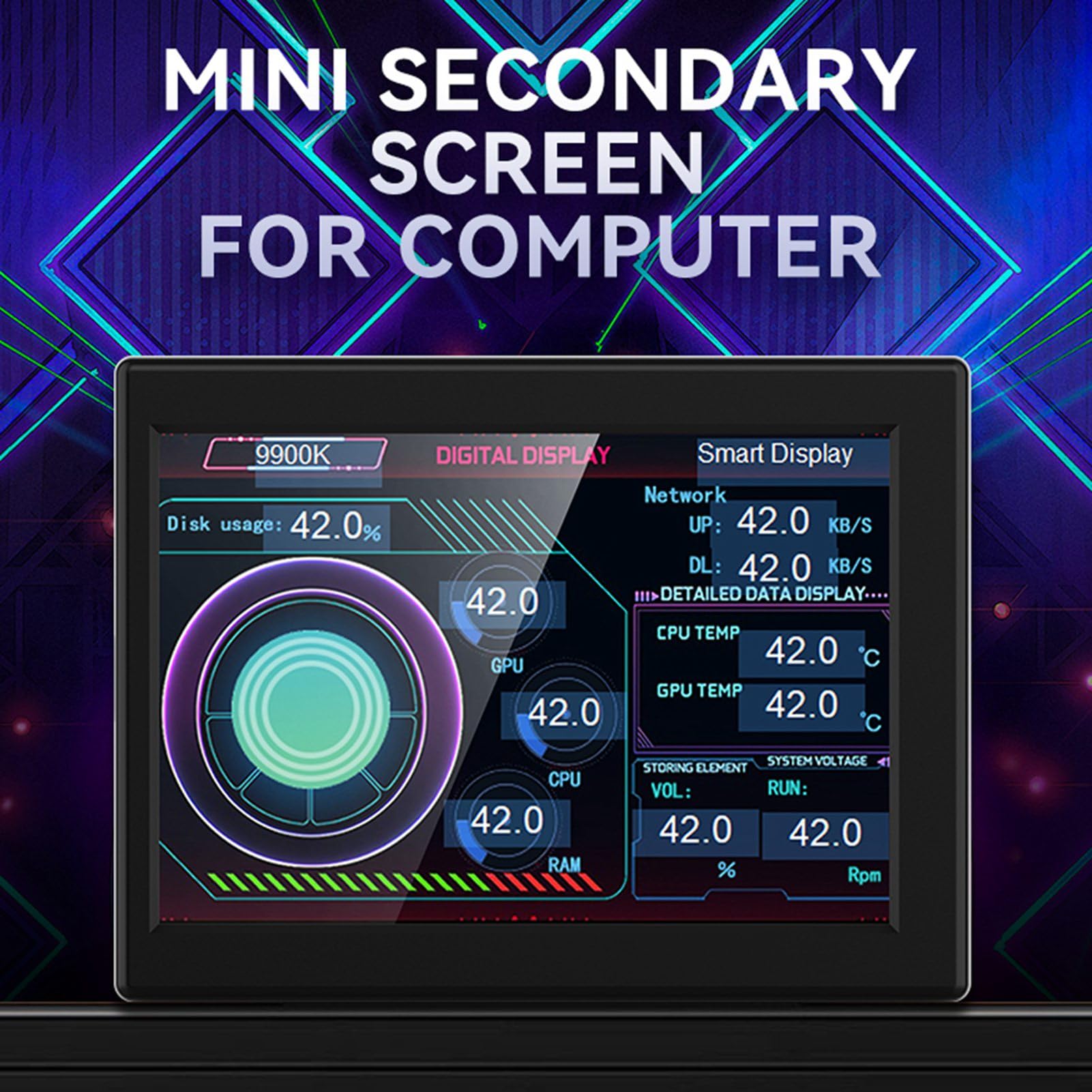 Snapklik.com : LCD Screen Inside Pc Case 3.5 Inch Smart Secondary ...
