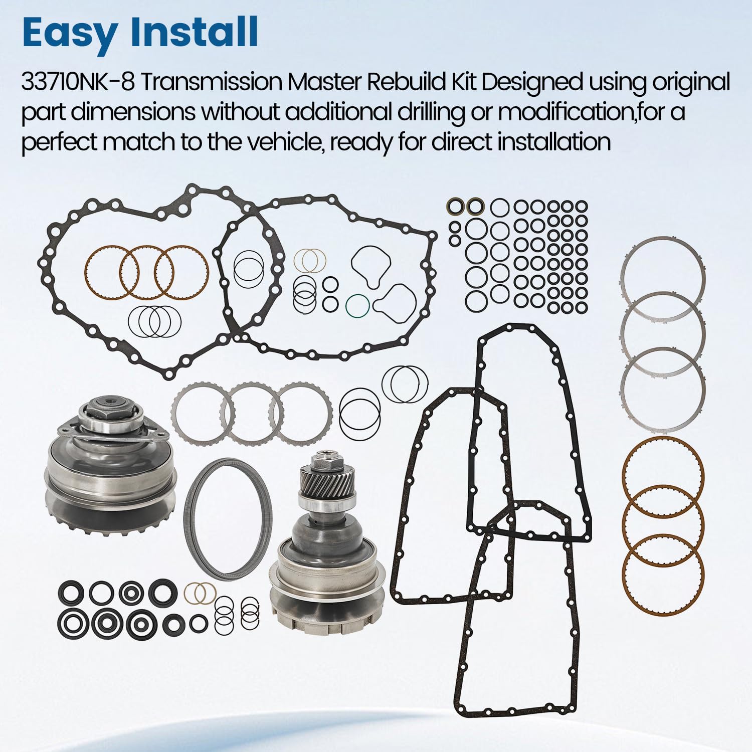 JF011E RE0F10A Transmission Rebuild Kit & 30T Pulley Belt Chain fits for Nissan Altima Maxima Rogue Sentra X-Trail | For Jeep Compass Patriot | For Dodge Caliber | For Mitsubishi Galant Outlander RVR