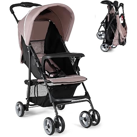 lightweight stroller with large storage basket
