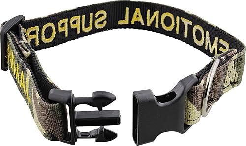 Miniatura 3 de Mondo Medical Collar de perro de servicio de apoyo emocional  16.5 a 24 pulgadas, collar de perro grande de camuflaje para perros de tamaño grande