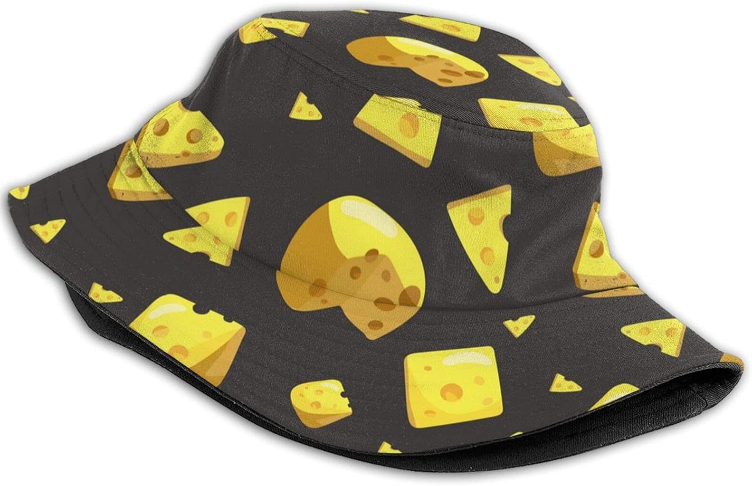 Various Shape Cheese Piece Womens Men Fisherman Hat,Breathable Packable