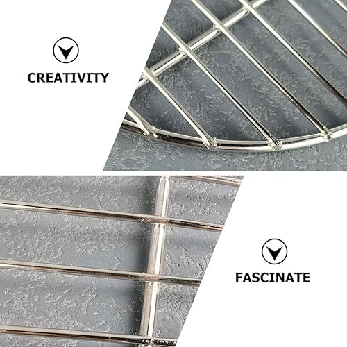 Miniatura 4 de Hemoton Malla redonda de acero inoxidable de 10 pulgadas para barbacoa, camping, hogar, parrilla, corte portátil, apto para horno al aire libre