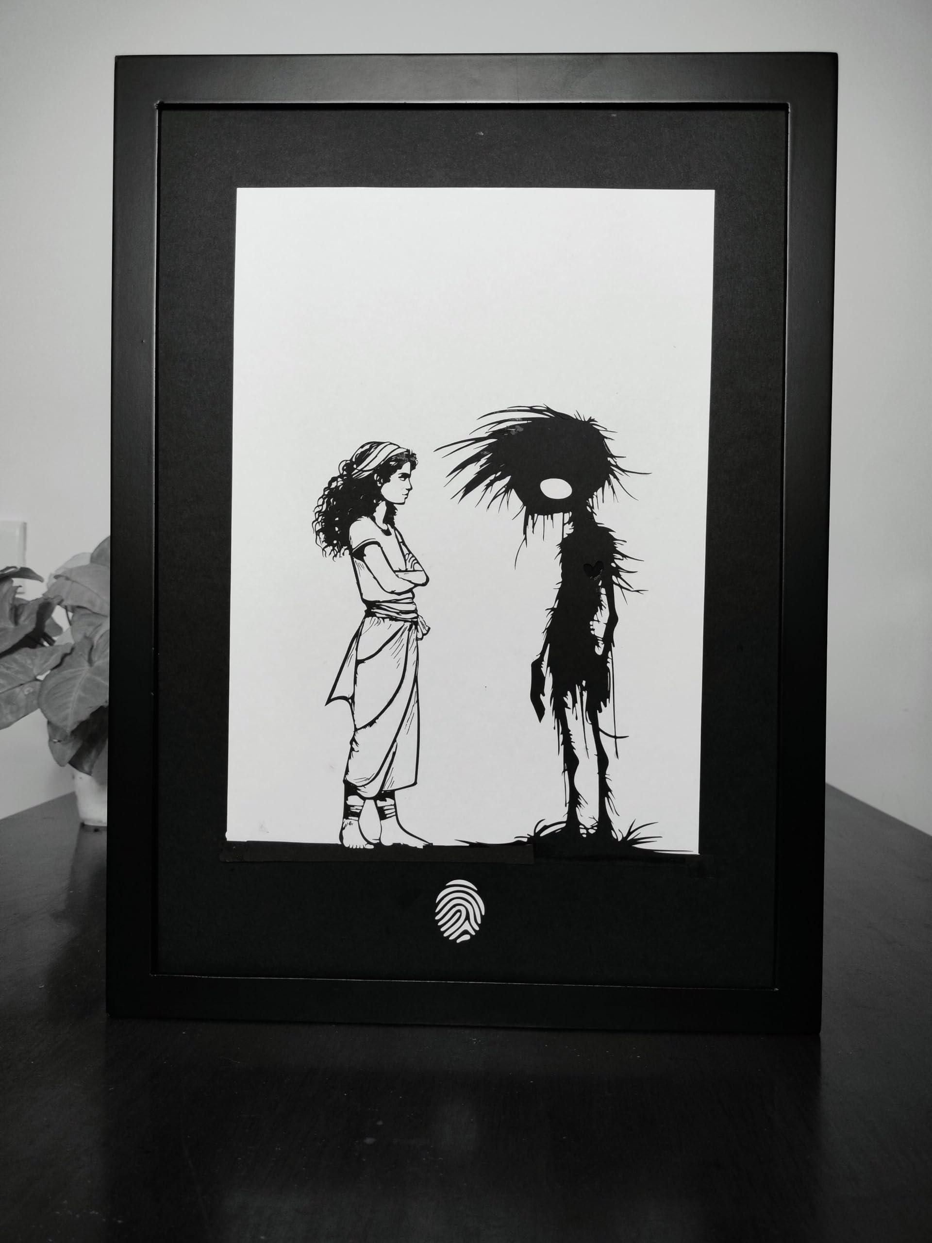 LightMask - Beyond Imagination Cute Blind Innocent Love | 11.6x15.6 Inch LED Shadow Box – Heartfelt Lightbox Art of a Boy Expressing Deep Love, Illuminated Wall Art for Home & Gift Decor 1