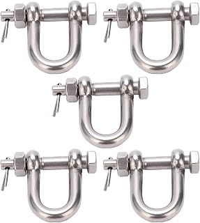 Manilha em forma de D, Hardware Multifunções Manilha da âncora do anel D Boa durabilidade Pino do parafuso da manilha da âncora do anel D para ferramenta de reparo