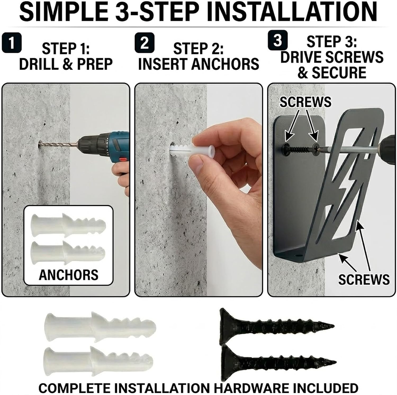 EV Charger Holder Wall Mount for Cable & Cord