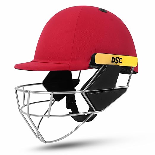 DSC Scud Premium Cricket Helmet for Men & Boys with Neck Guard (Fixed Spring Steel Grill)