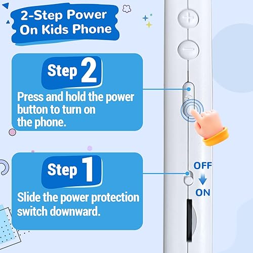 Miniatura 8 de Lapare Teléfono infantil para niños, teléfono de juguete con pantalla táctil con doble cámara, música y juegos, teléfono de juguete de aprendizaje