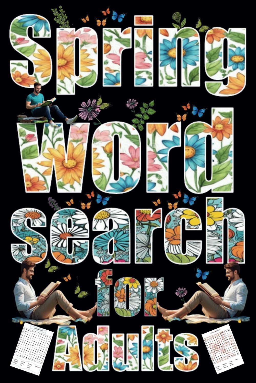 Spring Word Search For Adults: Relaxing Word Find Books With Solutions
