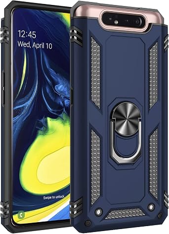 for Samsung Galaxy A80 Case Mobile Phone with Magnetic Holder Case, Heavy Duty Shockproof Protection for Samsung Galaxy A80/A90Blue