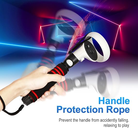 VR Game Handle Attachments for Meta/Oculus Quest 2 Controller, Gorilla Tag Long Arms Grips and BeatSaber Golf Club Baseball