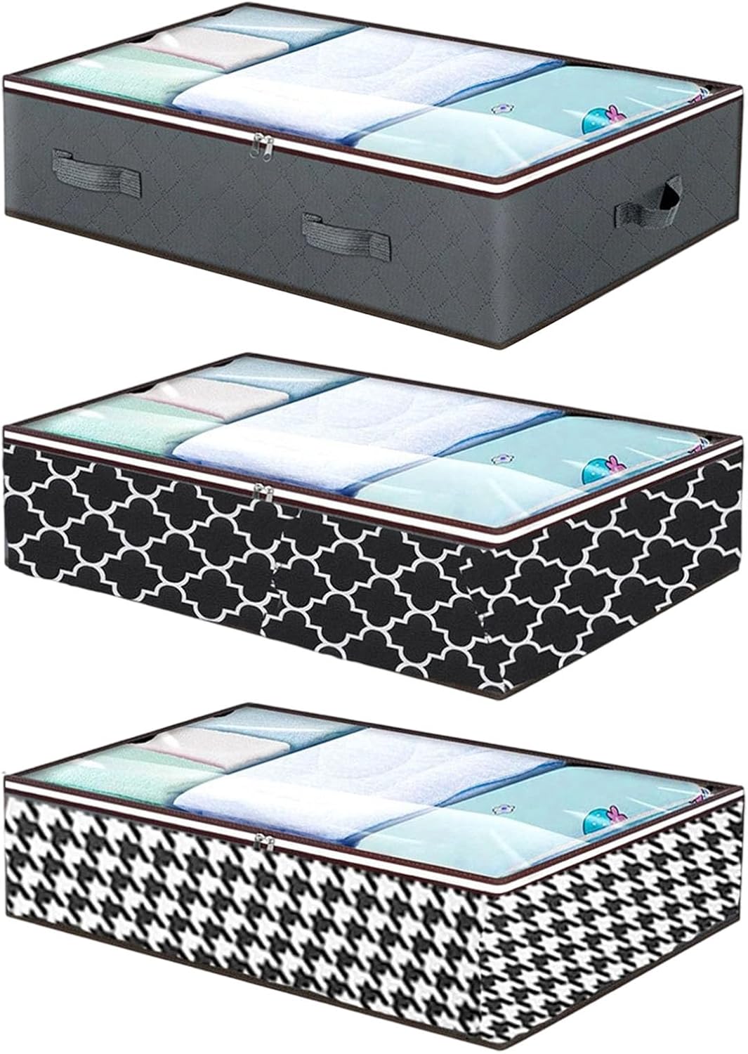 Multipurpose Zippered Storage Bag for Quilt and Sweaters Ideal for Closet Organization and Space Saving Designs Closet Organizers