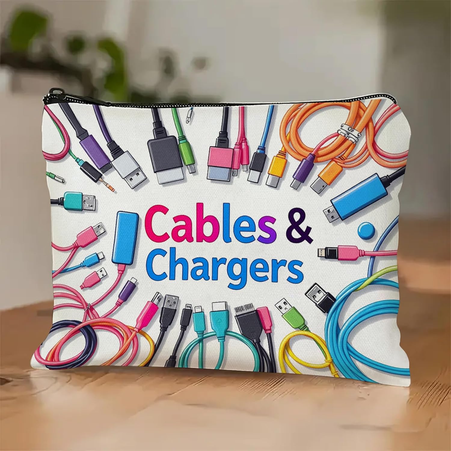 Canvas Makeup Bag - Multifunctional Travel Pouch, Soft Zippered Cosmetic Organizer for Women, Ideal Gift for Birthday Graduation Christmas (White) (Style C) - Image 5