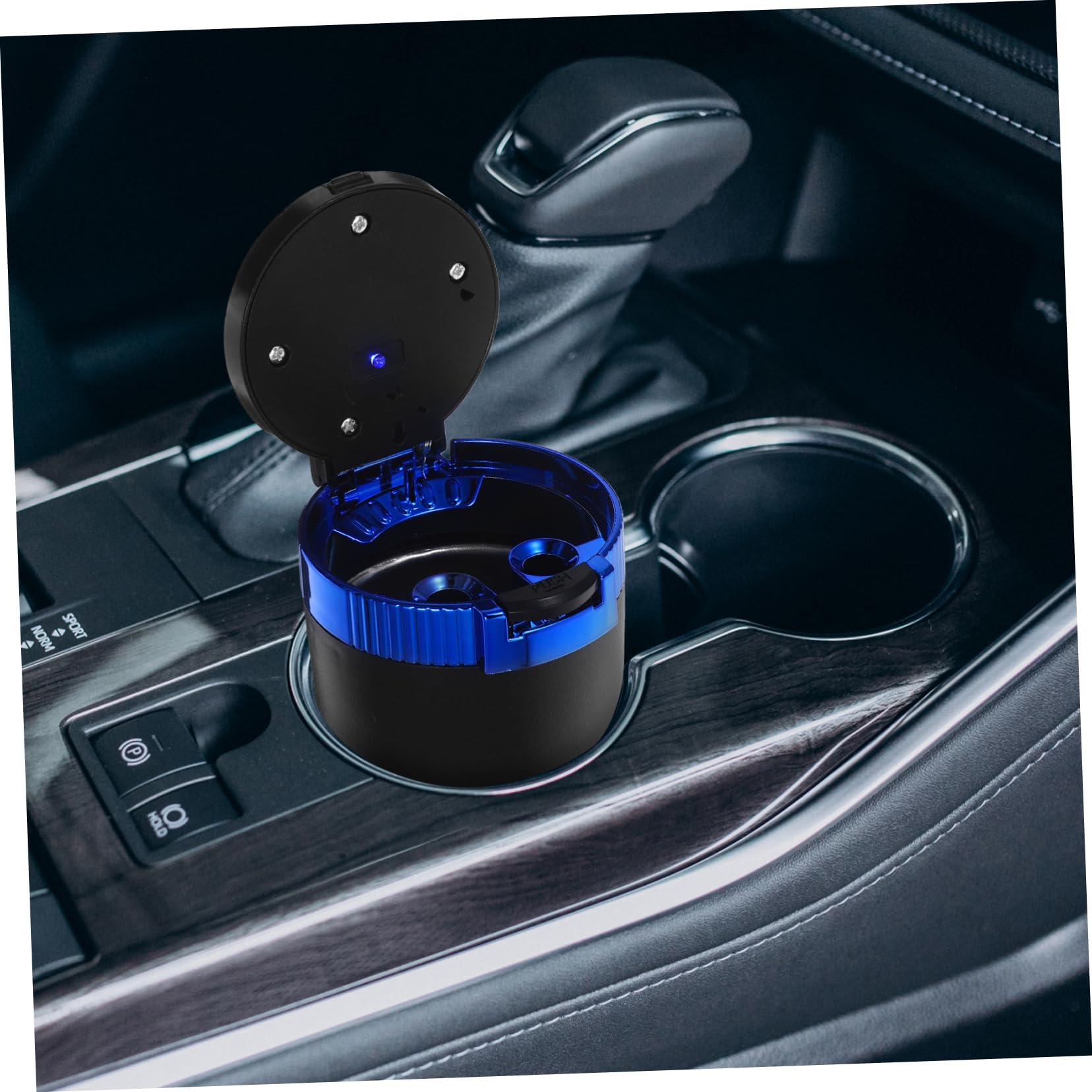 SOLUSTRE 3pièces Cendrier De Voiture Avec Couvercle Et Lumière Intégrée Cendrier Multifonctionnel Et Inoxydable Pour Intérieur De Véhicule Pour Hommes Compact Et Facile à Transporter