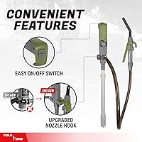 Vista 8 de TERA PUMP Bomba de transferencia con batería recargable E85 - 3.1 GPM con tubo de admisión telescópico, boquilla de combustible estilo palanca