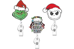 3Pcs Christmas Badge Reel Retractable Clip for Nurse - Get your Holiday Cheer On!